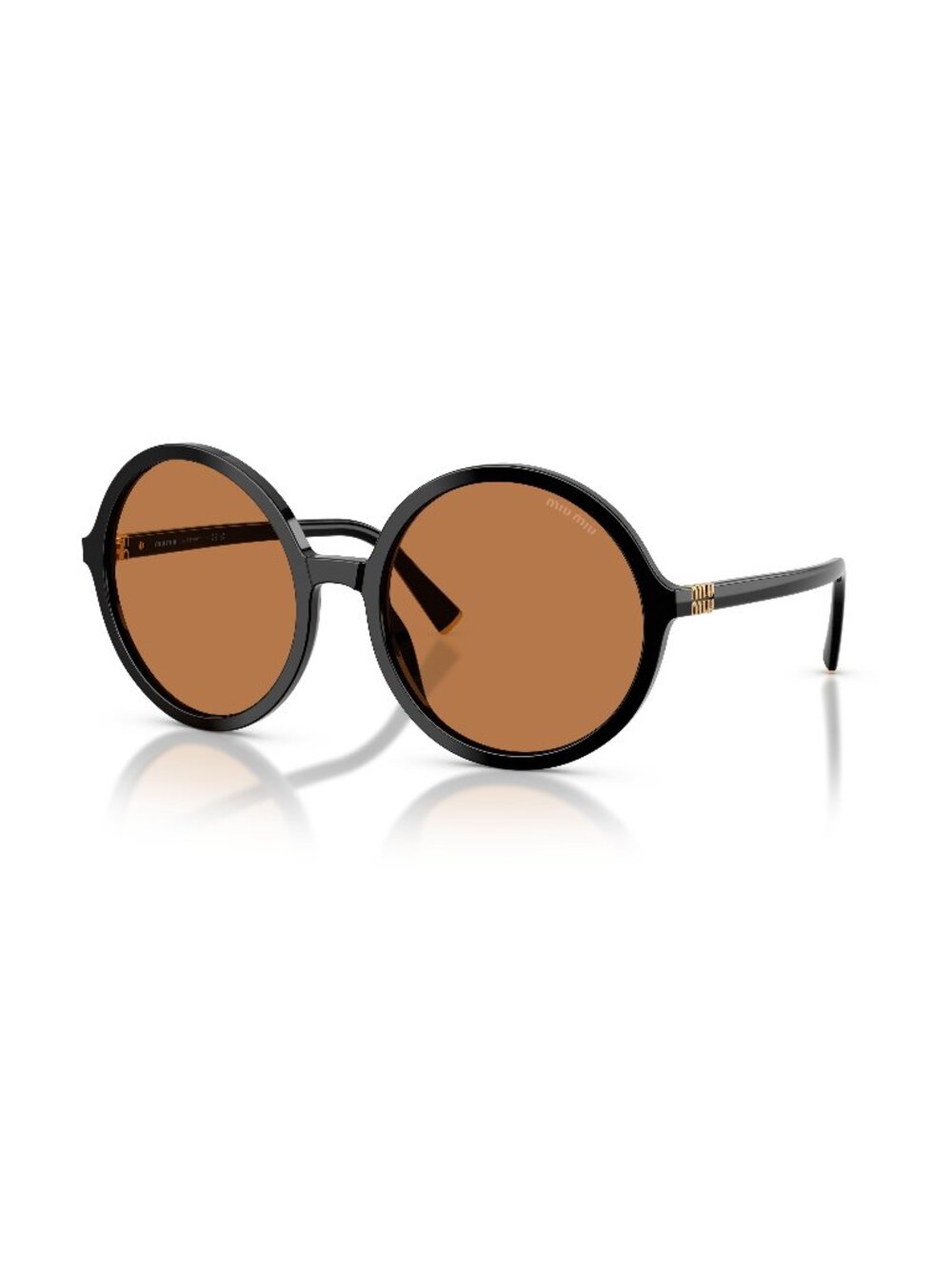 New Miu Miu Women's Sunglasses Black Brown Lens Acetate Frame MU B02S 16K90Q 59